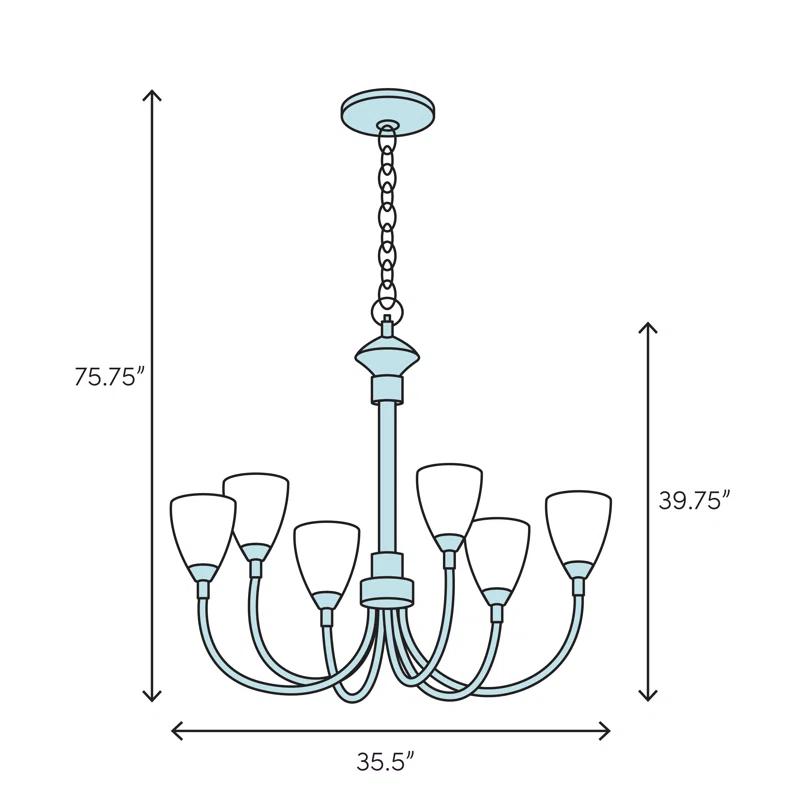 9 - Light Dimmable Tiered Chandelier