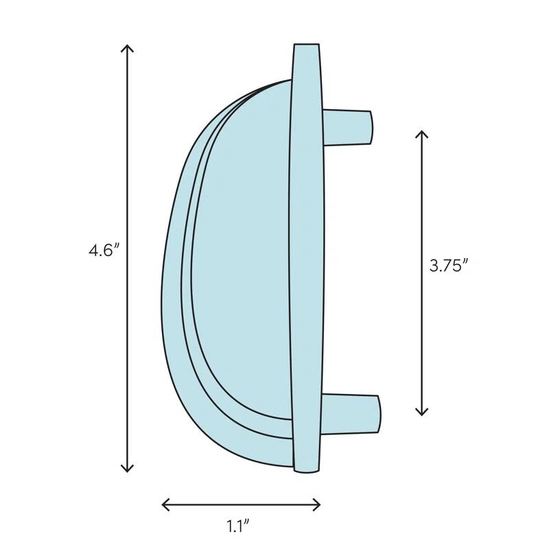 Traditional Black Stainless Steel Cup Pull with Mounting Hardware