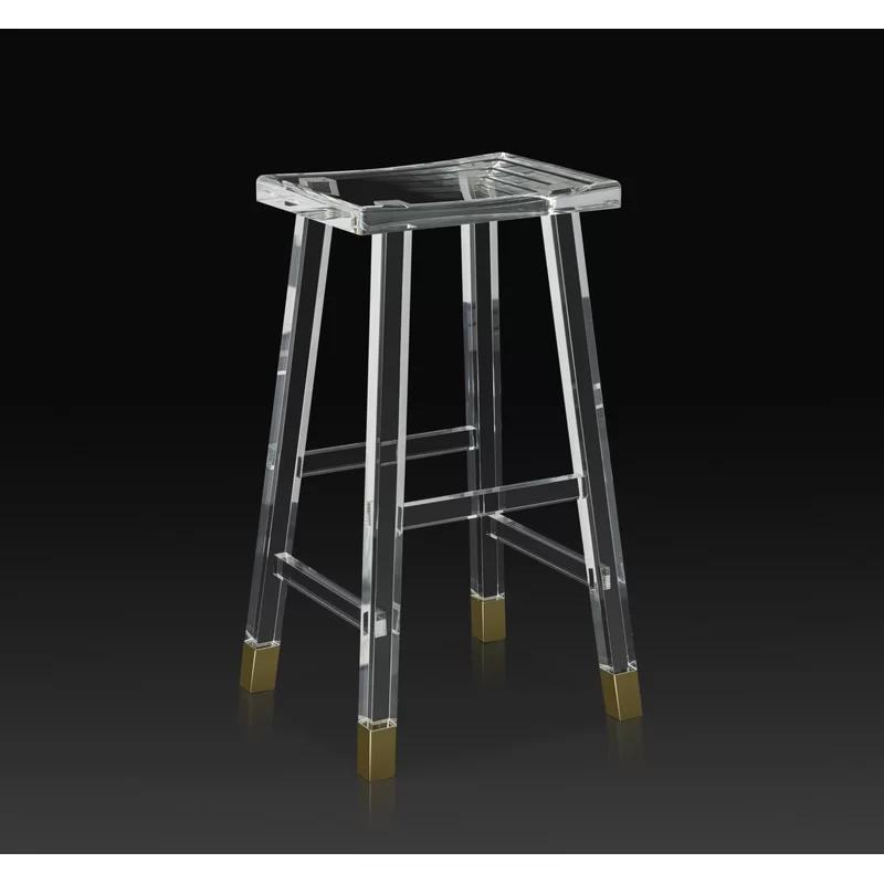 Reva 27" Brass and Acrylic Counter Stool