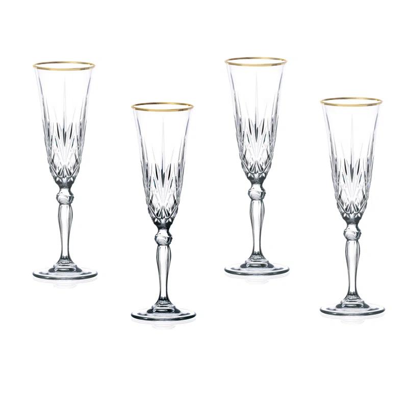 Siena 6oz. Crystal Flute Set (Set of 4)