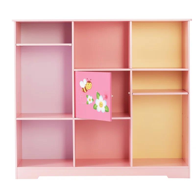 Teamson Kids Magic Garden 31.5" H x 35.5" W Cube Bookcase