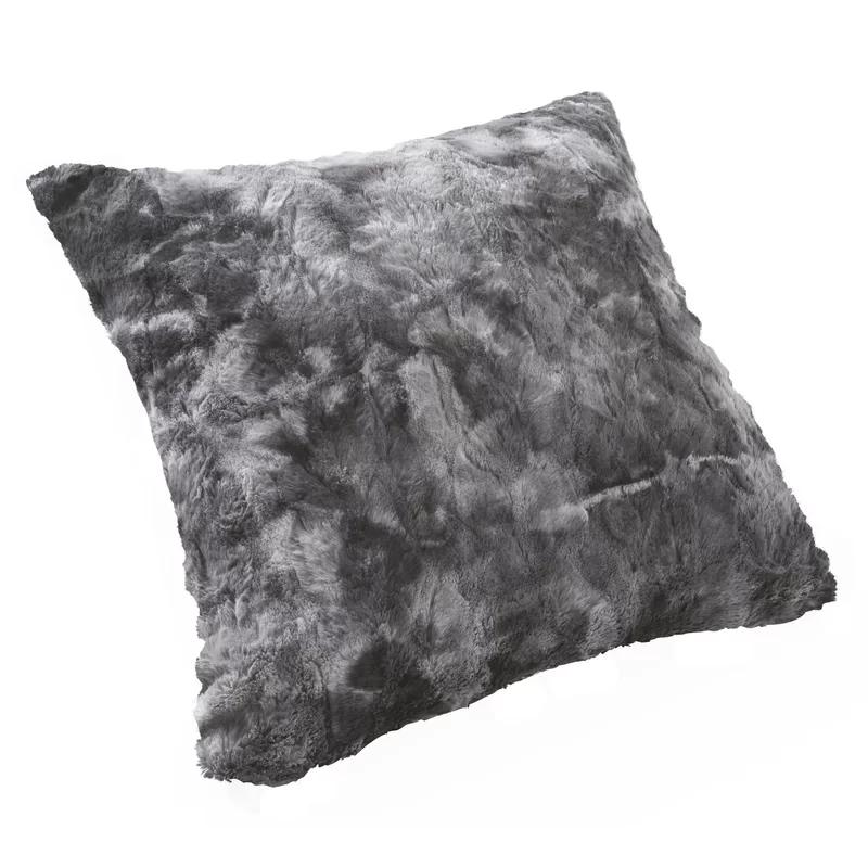 Nesting Starling 18" Square Faux Fur Euro Pillow Cover