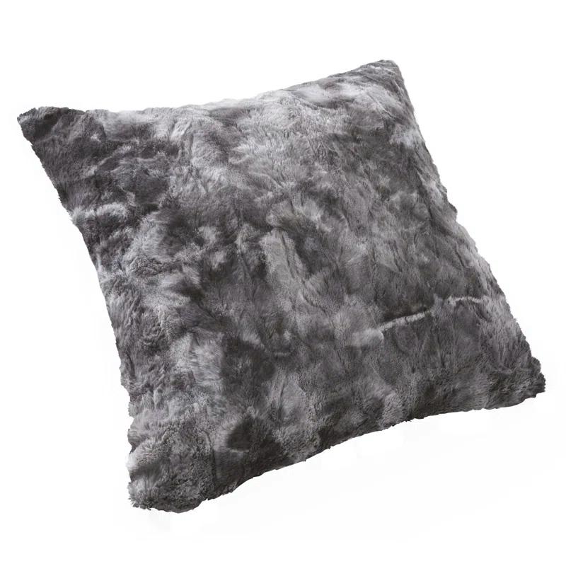 Nesting Starling 18" Square Faux Fur Euro Pillow Cover