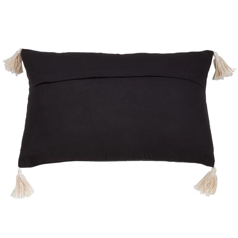 Saro Trois Lignes Collection Cotton Throw Pillow