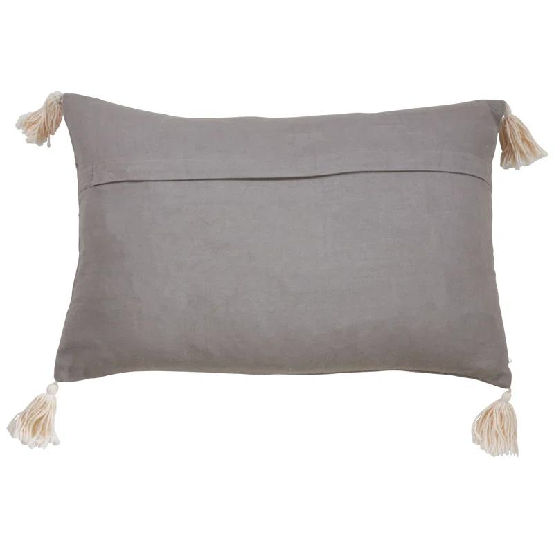 Saro Trois Lignes Collection Cotton Throw Pillow