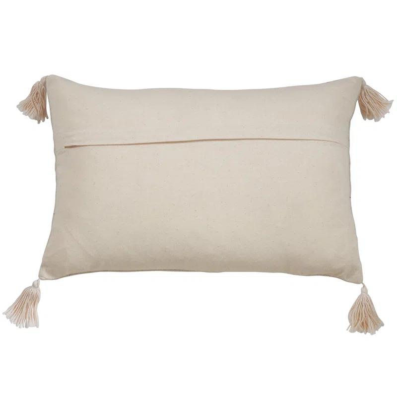 Saro Trois Lignes Collection Cotton Throw Pillow