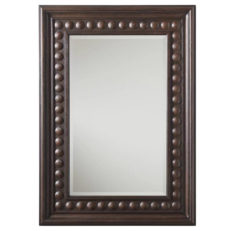 Malibu Transitional Espresso Wood Wall Mirror 51.75"