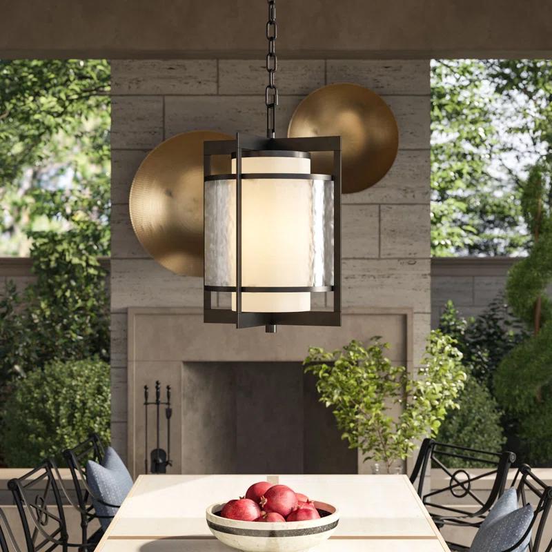Singapore Moderne Outdoor 14" Outdoor Hanging Lantern