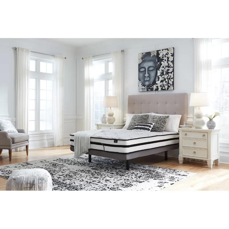 White Queen Pillowtop Gel Memory Foam Innerspring Mattress