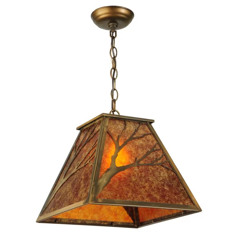 Rustic Copper Glass LED Indoor/Outdoor Pendant Light