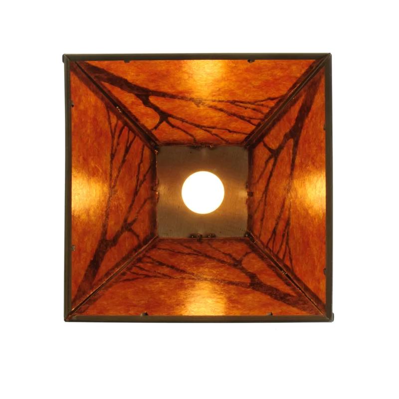 Rustic Copper Glass LED Indoor/Outdoor Pendant Light