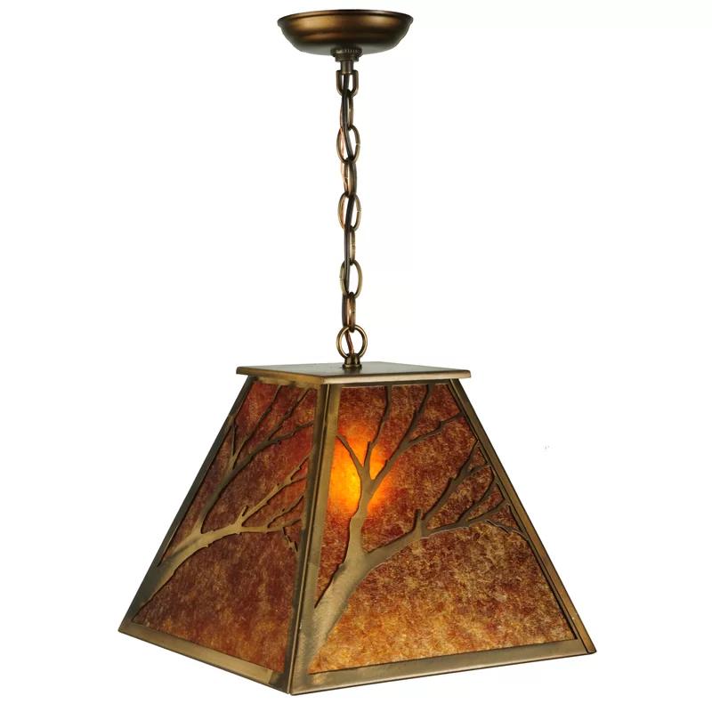 Rustic Copper Glass LED Indoor/Outdoor Pendant Light