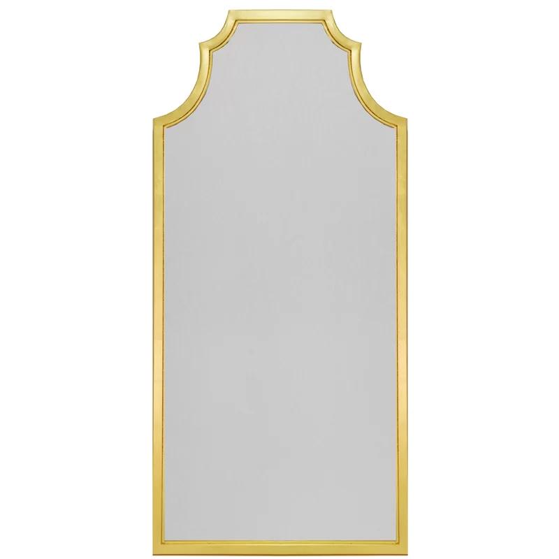 Finley Gold Leaf Pagoda Style Floor Mirror