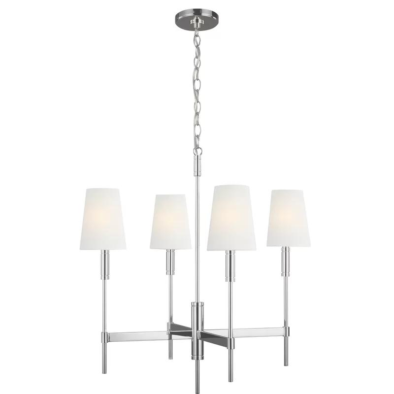 Beckham Classic Polished Nickel 4-Light Traditional Chandelier