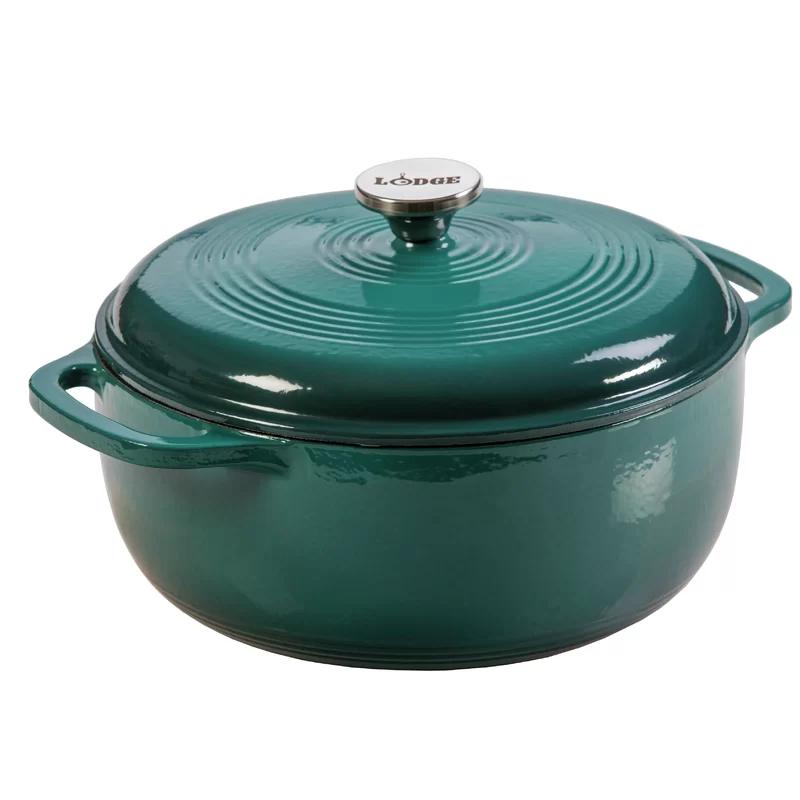 Lagoon Blue 6 Qt Enameled Cast Iron Dutch Oven