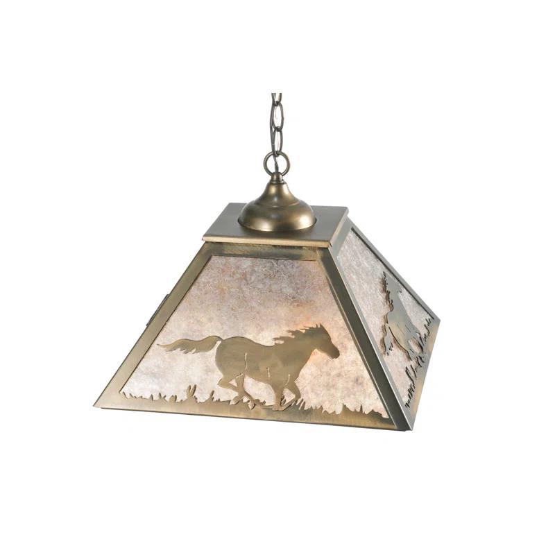 Rustic Lodge 2 - Light Antique Copper Cone Pendant