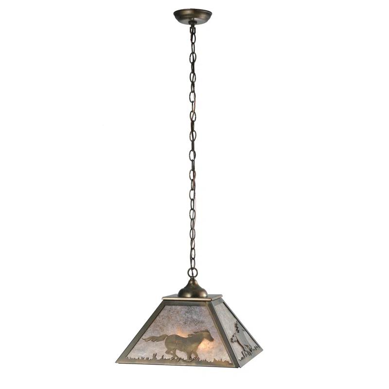 Rustic Lodge 2 - Light Antique Copper Cone Pendant