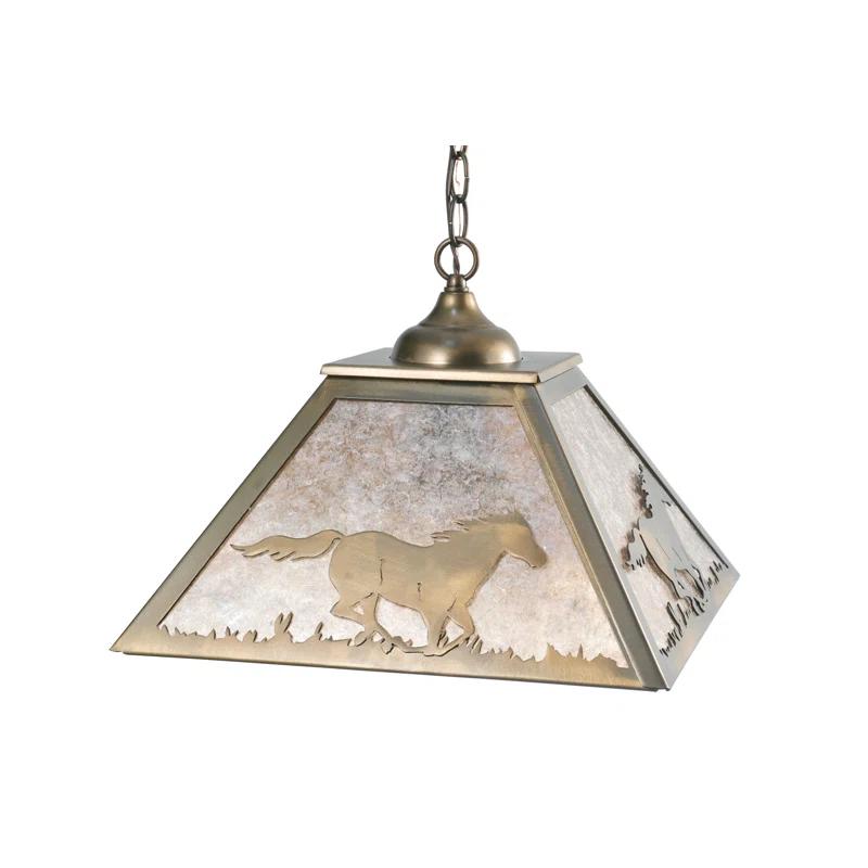 Rustic Lodge 2 - Light Antique Copper Cone Pendant