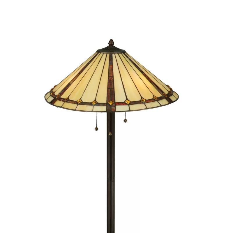 Belvidere 61'' Multicolor Stained Glass Floor Lamp