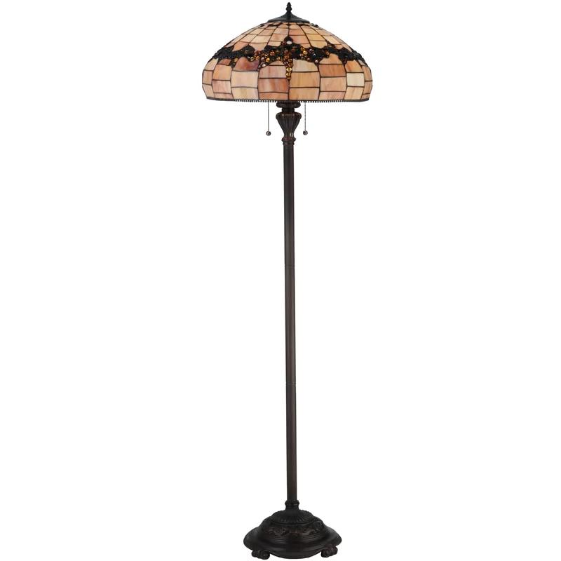 Concord Vineyard 66.5'' Stained Glass Bronze 3-Light Floor Lamp