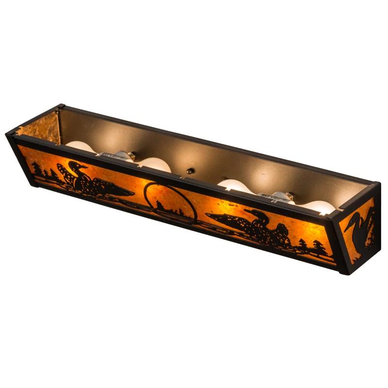 Rustic Lodge 4 - Light Dimmable Bath Bar