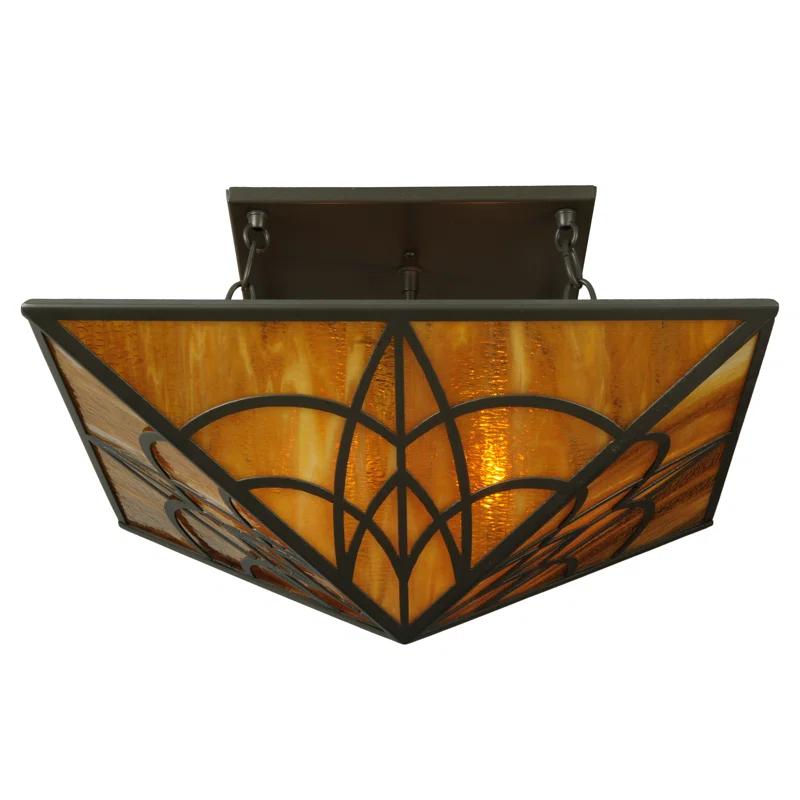 Meyda Lighting Scottsdale Glass Semi Flush Mount