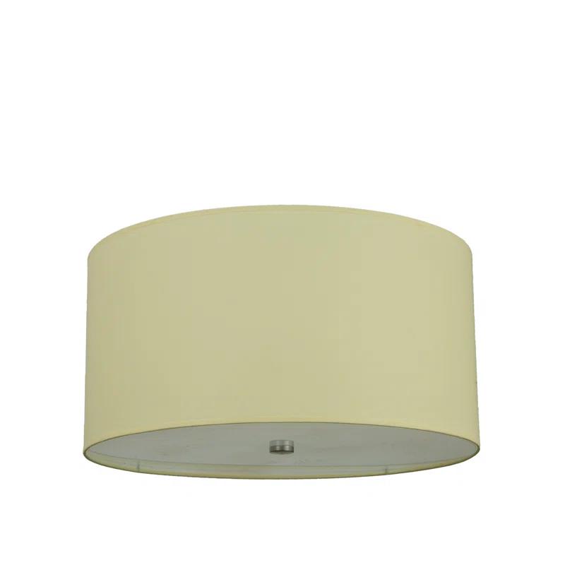 Cilindro Chrome 3-Light Indoor/Outdoor Flush Mount Drum