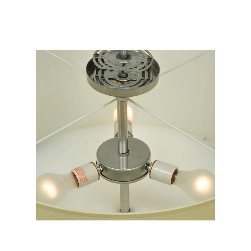 Cilindro Chrome 3-Light Indoor/Outdoor Flush Mount Drum