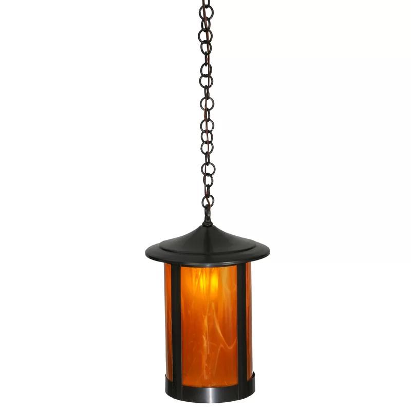 Fulton Prime Brown Glass 59" Tall Lantern Pendant