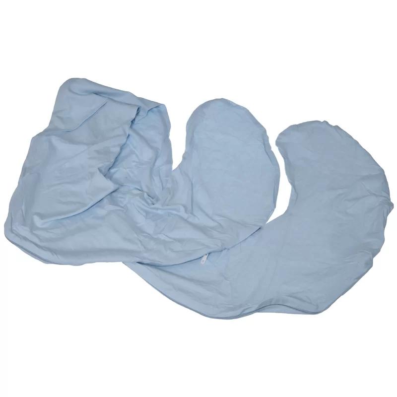 Hypoallergenic Cotton-Polyester Blue Body Pillowcase with Zipper