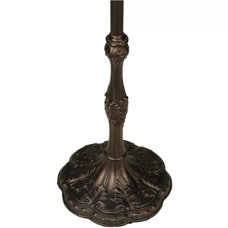 Capri 56.5'' Mahogany Bronze Stained Glass Tree Floor Lamp