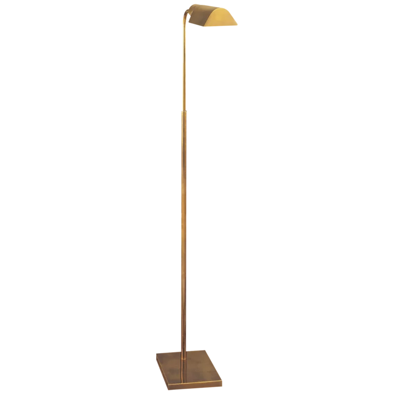 Arc Studio Adjustable Outdoor Floor Lamp in Hand-Rubbed Antique Brass