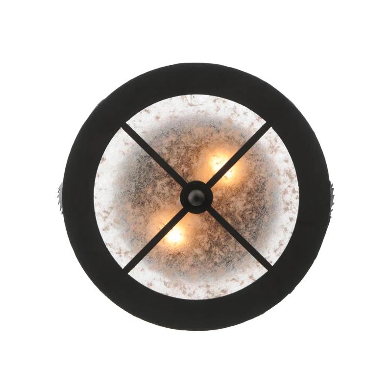 Rustic Lodge Mica Flush Mount