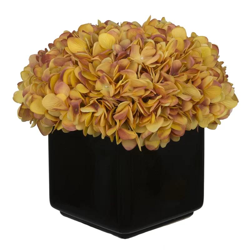 Lavender Hydrangea 10'' Tabletop Arrangement in Ceramic Vase
