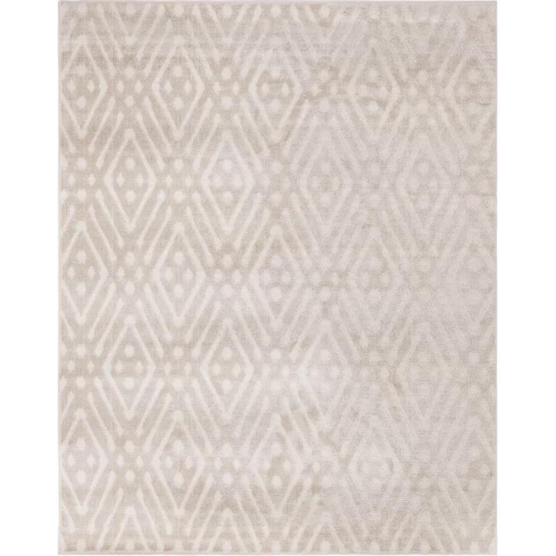 Sabrina Soto Beige 8' x 10' Geometric Flat-Woven Outdoor Rug