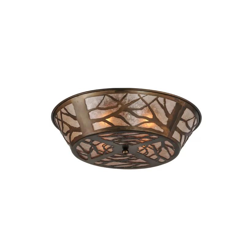 Branches Artisan Glass 22.5" Incandescent Flush Mount