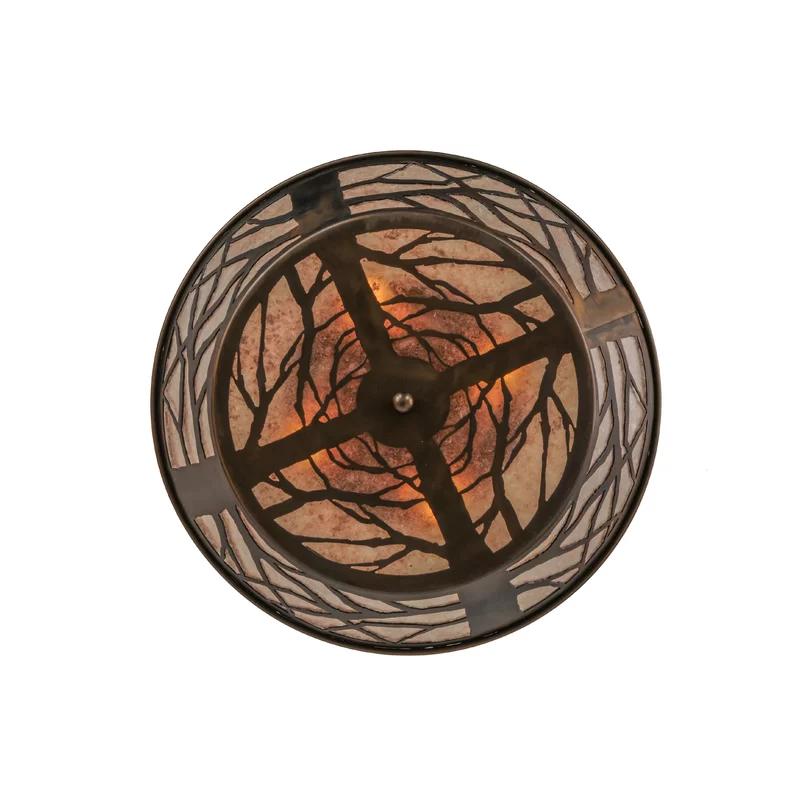 Branches Artisan Glass 22.5" Incandescent Flush Mount