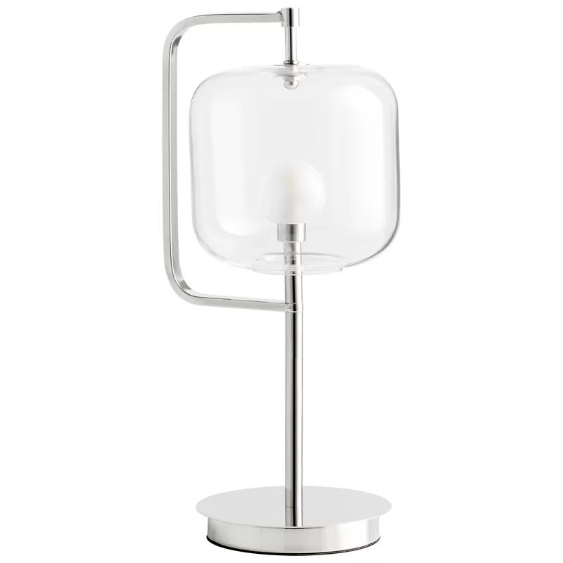 Isotope Polished Nickel 18" Modern Outdoor Table Lamp