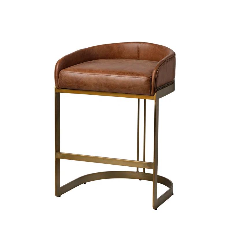 Bradley Genuine Leather Bar & Counter Stool
