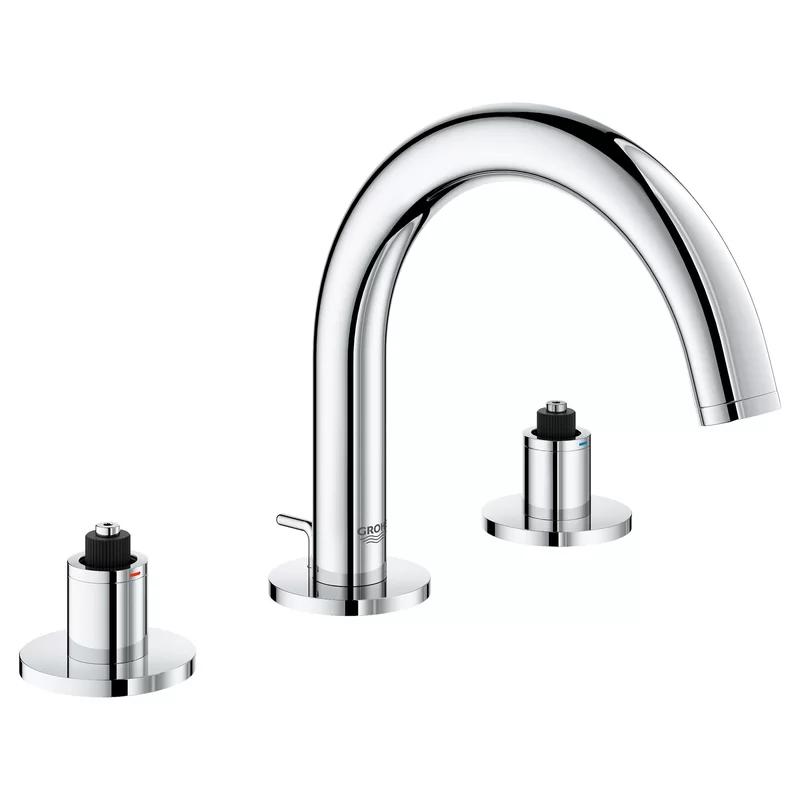 Elegant Brushed Nickel Widespread Bathroom Faucet with Chrome Finish