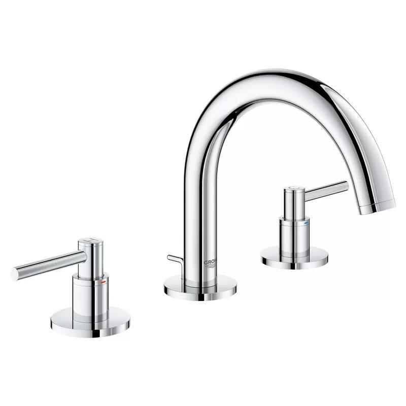 Elegant Brushed Nickel Widespread Bathroom Faucet with Chrome Finish
