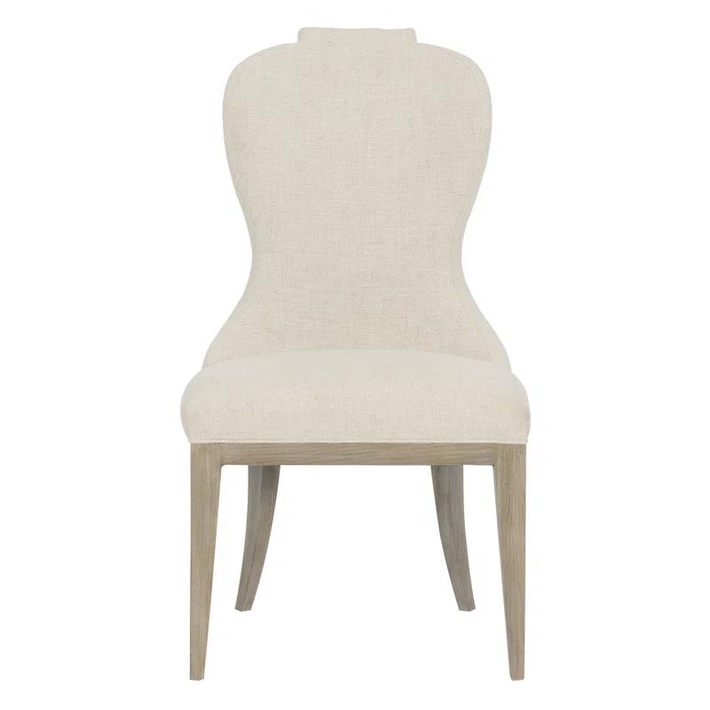 Santa Barbara Beige Linen Upholstered Parsons Side Chair