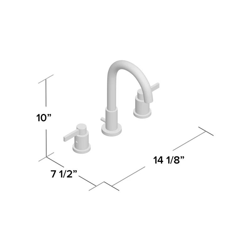 Kingston Brass NuvoFusion Two-Handle 3-Hole Deck Mount Widespread Bathroom Faucet with Brass Pop-Up Drain