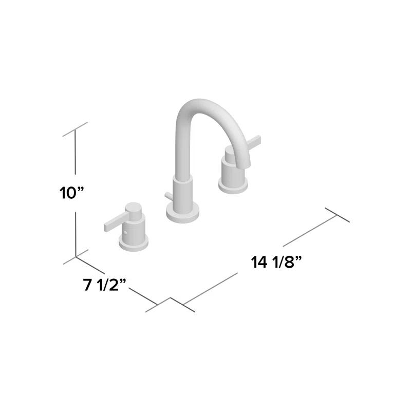 Elegant NuvoFusion 8" Widespread Bathroom Faucet in Brushed Nickel