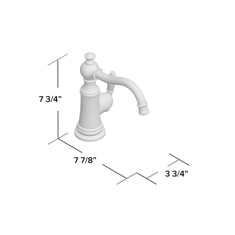 Modern Polished Nickel Single Hole Bathroom Faucet with Drain Assembly