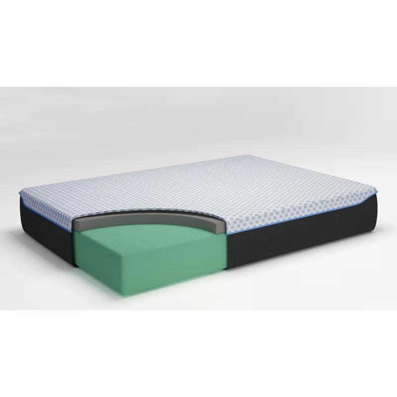 Contemporary White Twin Memory Foam Mattress with Cooling Technology