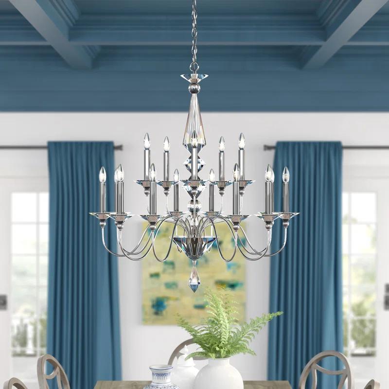 Jasmine 15 - Light Glass Tiered Chandelier