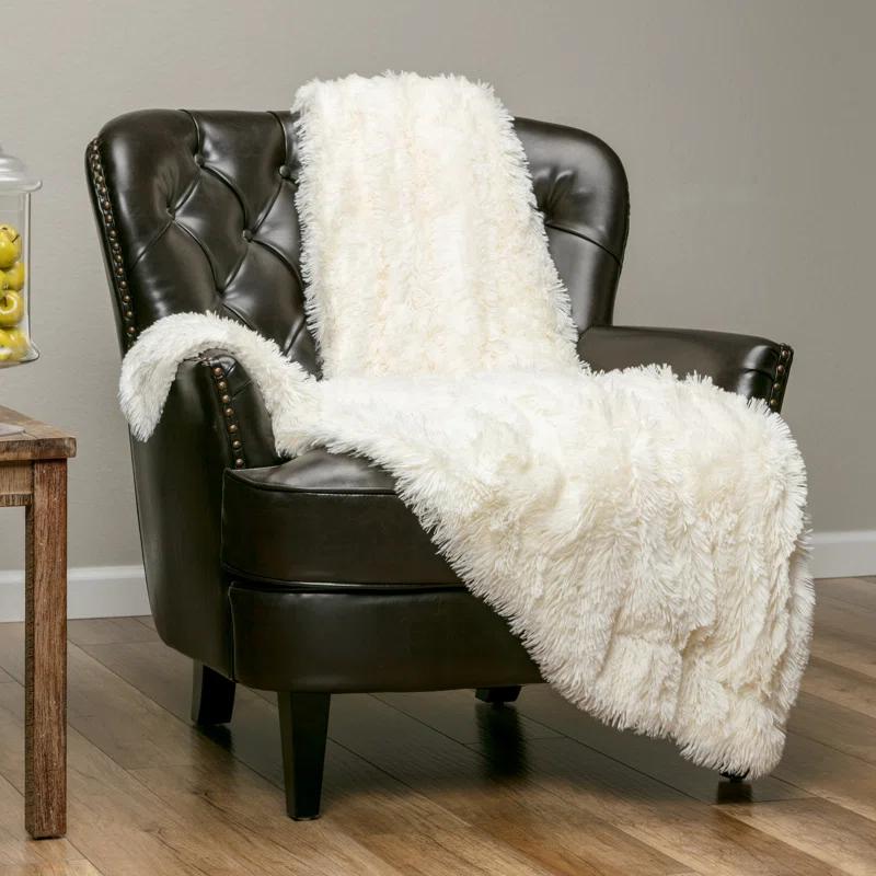 Chanasya Shaggy Shaggy Super Elegent Sherpa Long Fur Throw