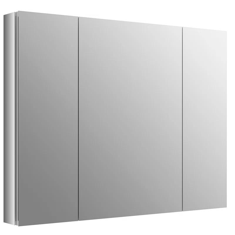 Verdera 40" x 30" Frameless Aluminum Triple-Door Medicine Cabinet with Adjustable Shelves
