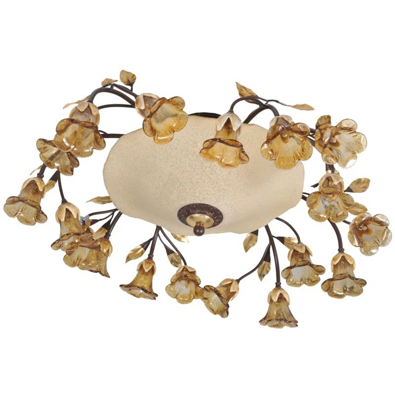 Meyda Tiffany 82759 Twenty Light Down Lighting Chandelier From The Celestial Bouquet